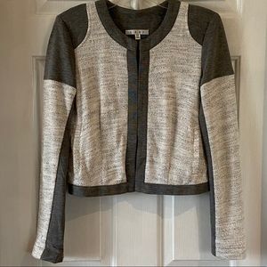 CAbi Shrunken Blazer Style #211 Gray White Sz XS